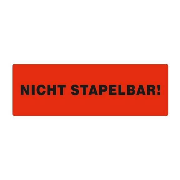 Haftetiketten "Nicht stapelbar!", rot