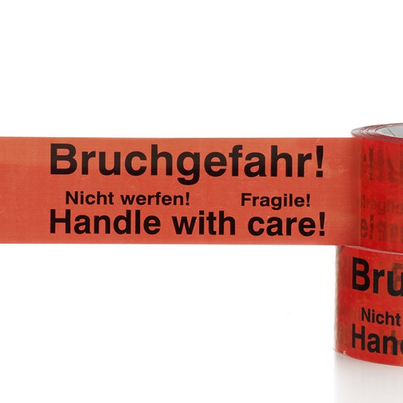 PVC-Warnklebeband "Bruchgefahr! Nicht werfen!", rot