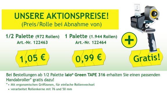Aktionsangebote laio® Green TAPE 316 