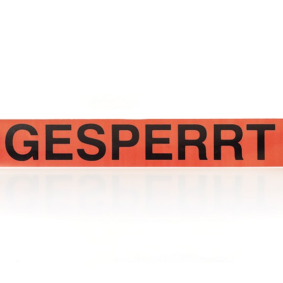 PVC-Warnklebeband "Gesperrt", rot