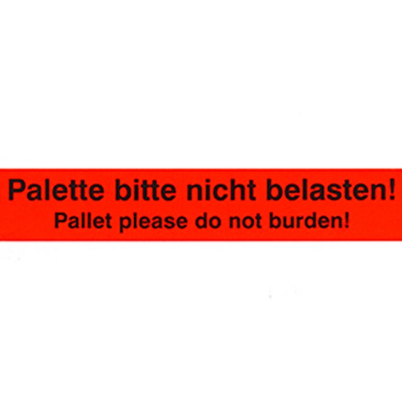 PVC-Warnklebeband "Palette bitte nicht belasten!", rot