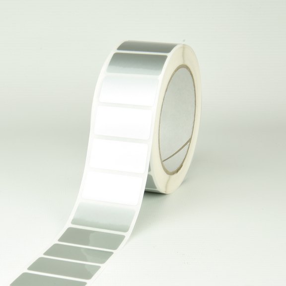 Sicherheitssiegeletiketten Rollware, silber
