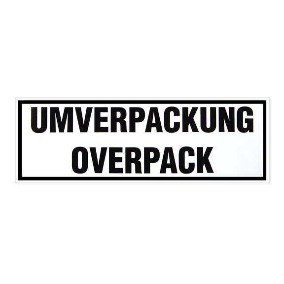 Haftetiketten "Umverpackung / Overpack", weiß Haftetiketten "Umverpackung / Overpack", weiß