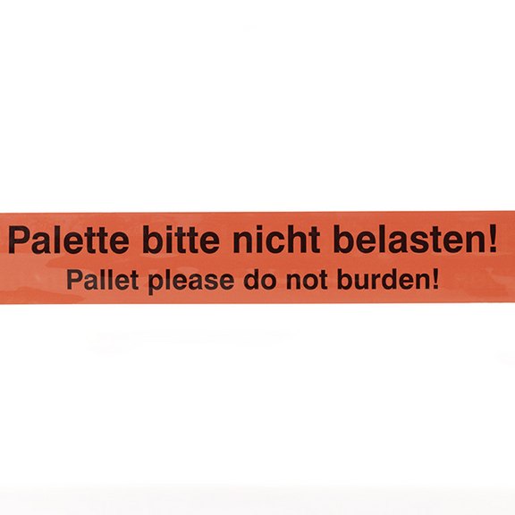PP-Warnklebeband "Palette bitte nicht belasten", orange