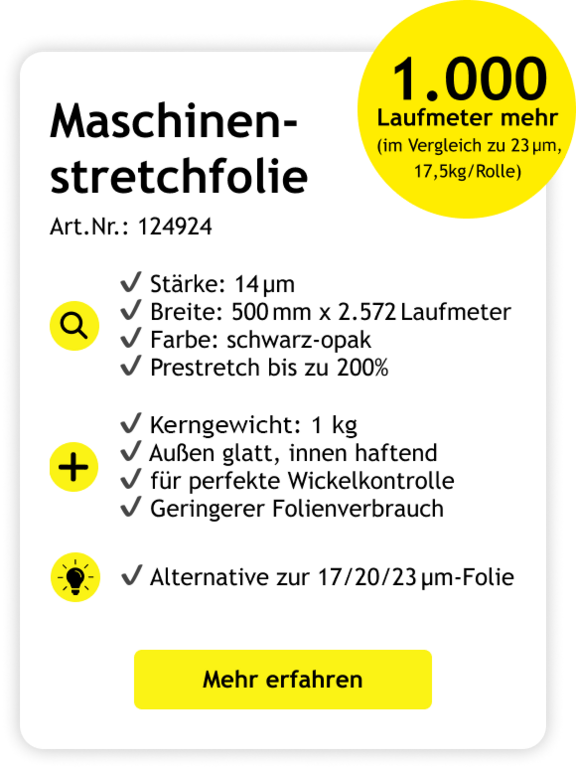 Mehr erfahren über unsere Maschinenstretchfolie