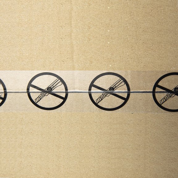 PVC-Warnklebeband mit Cuttersymbol, schwarz