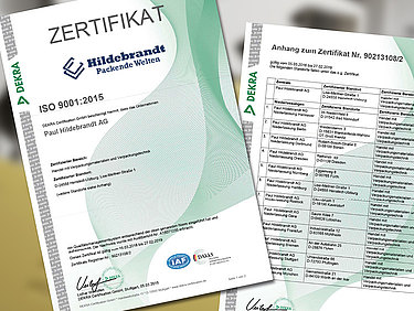 ISO-Zertifikat der Paul Hildebrandt AG ISO-Zertifikat der Paul Hildebrandt AG