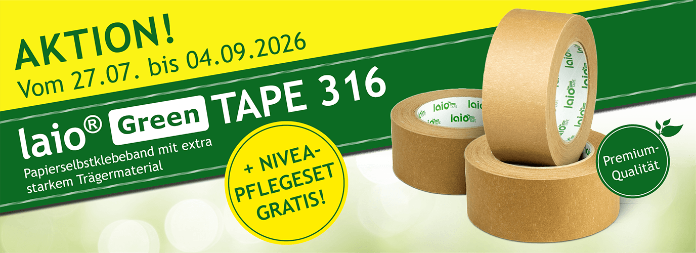 laio® Green TAPE 316: Papierklebeband-Aktion