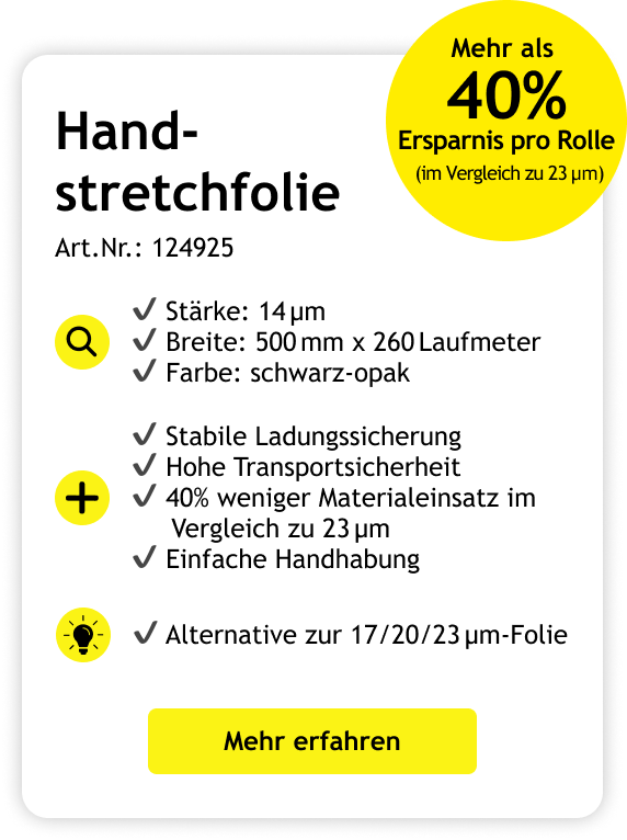 Mehr erfahren über unsere Handstretchfolie
